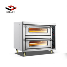 Hot Sale Commercial Pizza Baking Equipment Stainless Steel 2 Layer Stone Electric  Oven